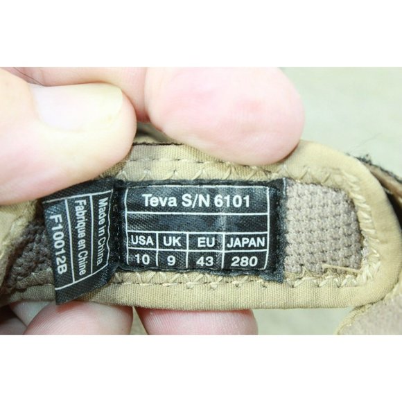 Teva Fossil Canyon  Brown Leather Waterproof Hiking Trail Sandals Size 10 - Picture 7 of 8
